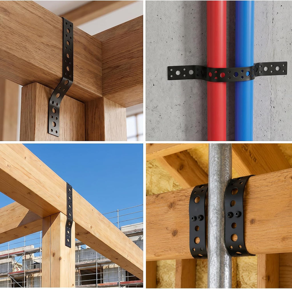 1-Inch x 33FT Metal Strap 0.6mm Thickness Steel Strapping with Hole