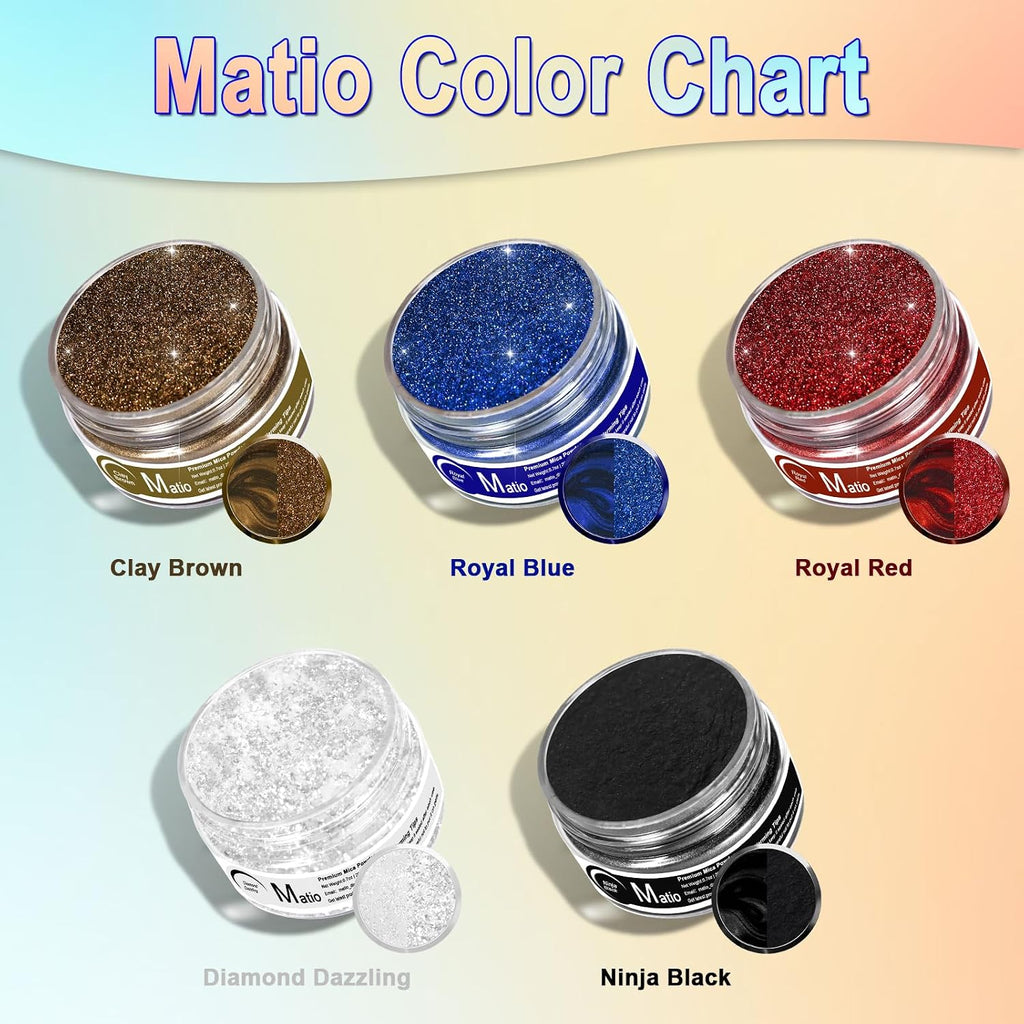 White Glitter Mica Powder, 0.7oz/20g Premium Resin Glitter Powder | Natural Epoxy Resin Color Pigment for Candle
