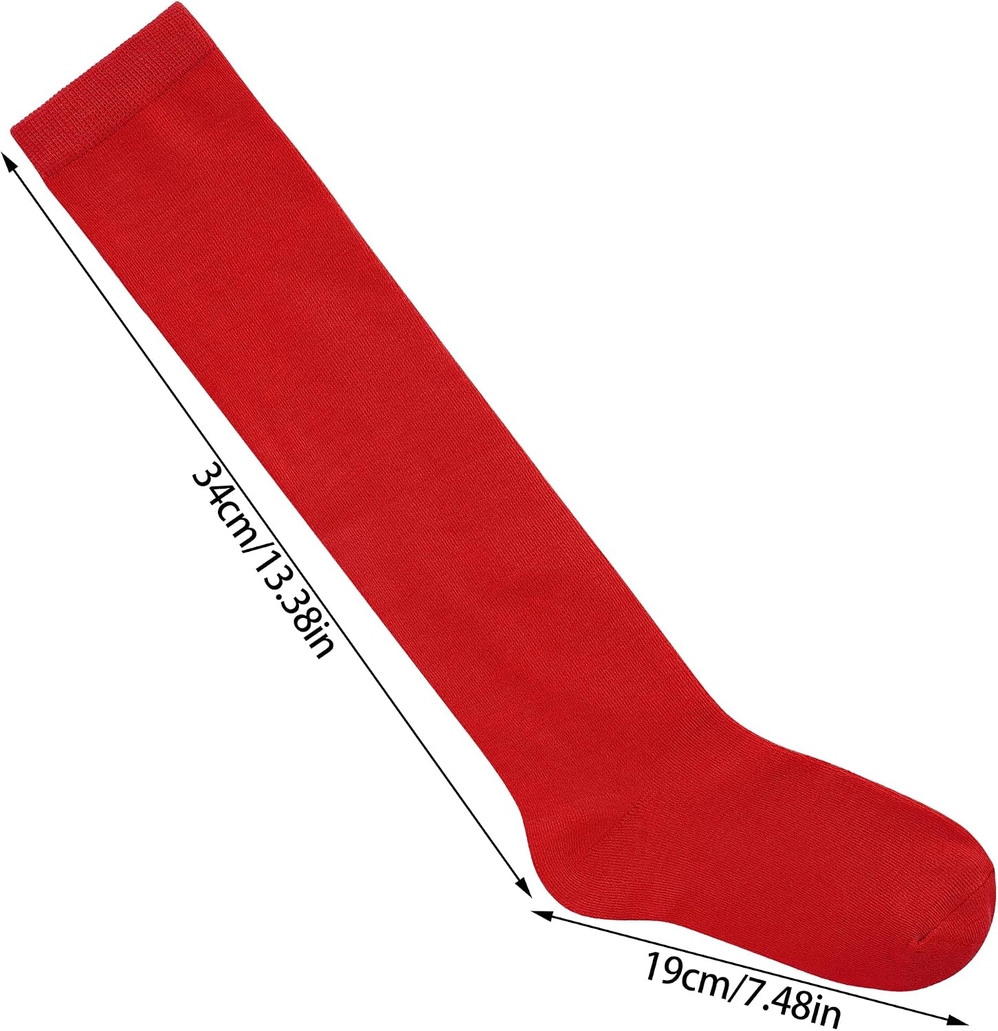 3 Pairs Girls Knee High Socks Soft Cotton School Uniform Dress Socks | Long Over The Knee Socks, Ribbed Elastic Cuff
