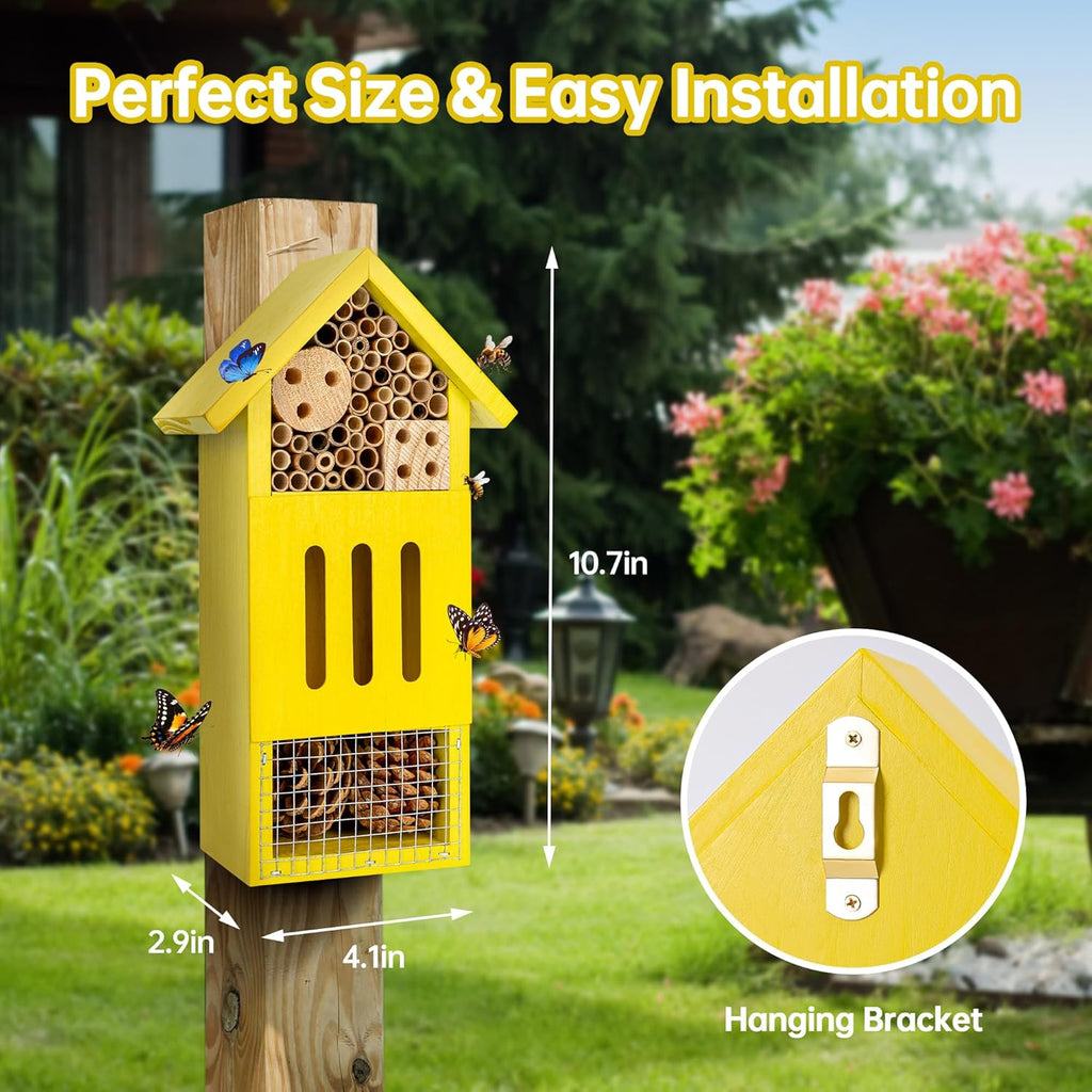 Bee House Bug Hotel & Butterfly House, Wooden Ladybug House