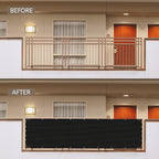 6' x 50' Heavy Duty Privacy Screen Fence (Black)