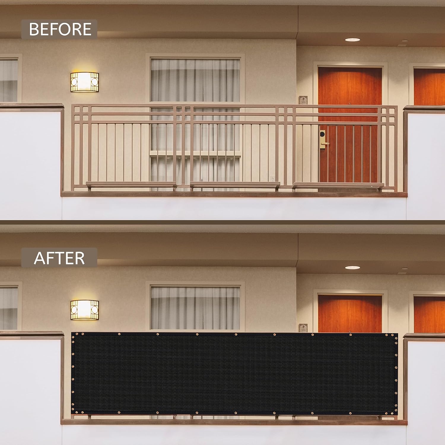 6' x 50' Heavy Duty Privacy Screen Fence (Black)