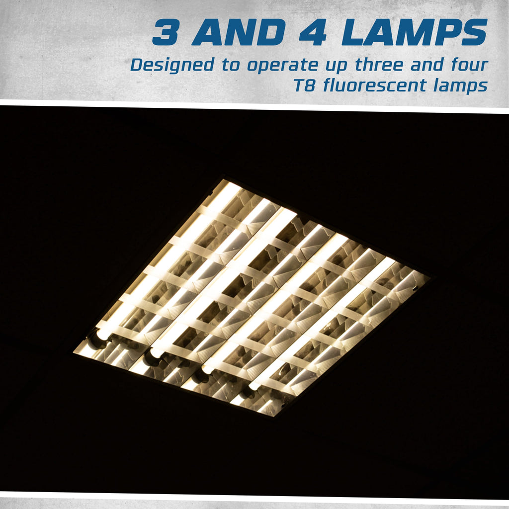 Replacement for Keystone KTEB-432-UV-IS-H-P 4 Lamp T8 Electronic Fluorescent Ballast with High Light Output |