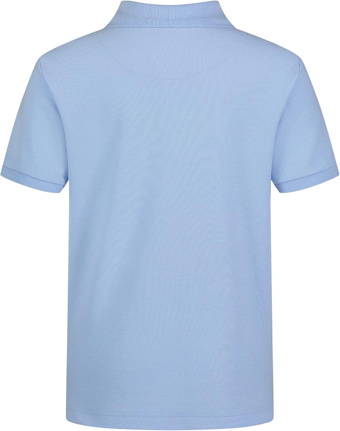 Boys' School Uniform Short Sleeve Polo Shirt, Button Closure, Comfortable & Soft Pique Fabric