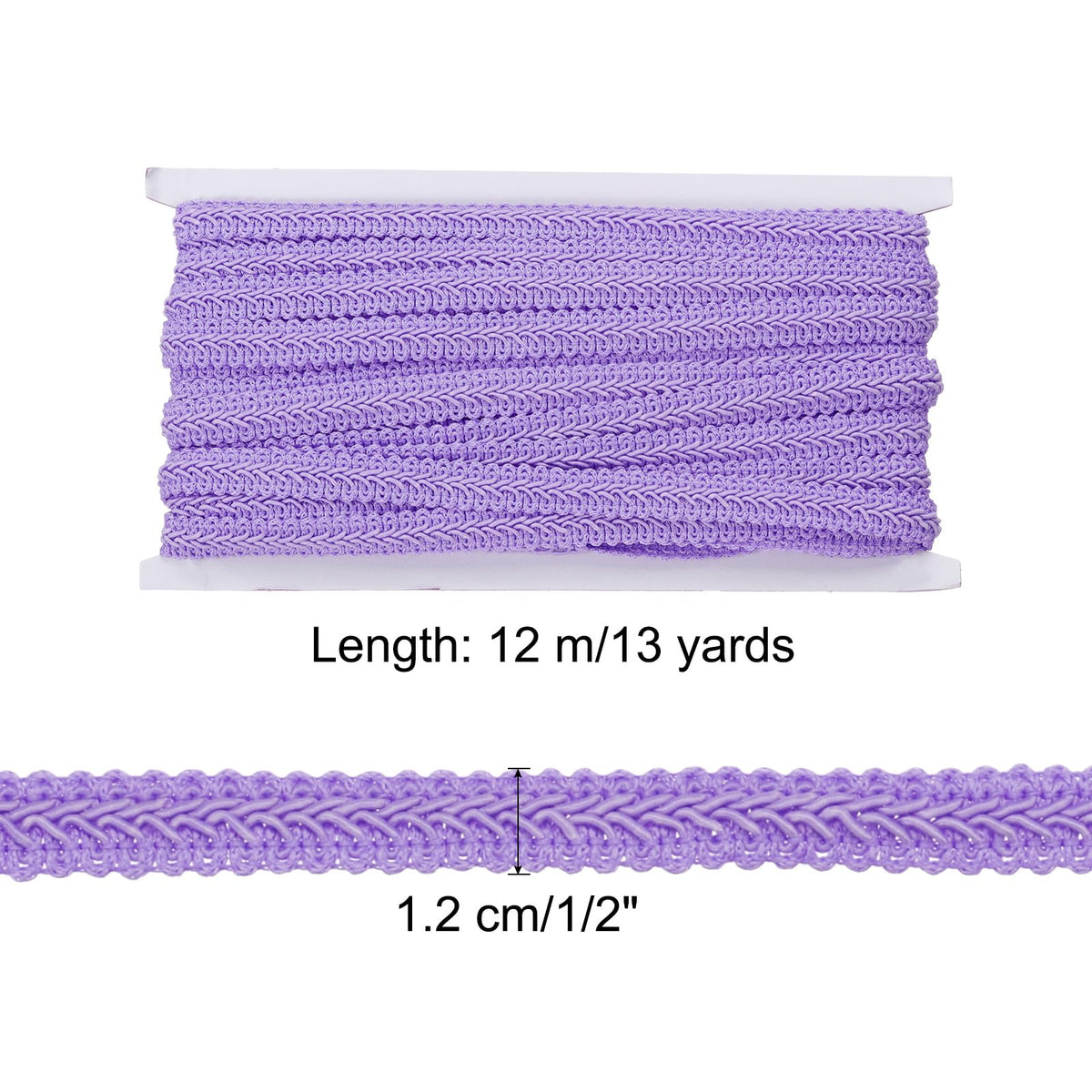1/2" x 13 Yards Gimp Braid Trim Woven Fabric Ribbon Polyester