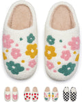 Cute House Slippers for Women Men Warm Cozy House Shoes Fuzzy Home Slippers with Memory Foam Indoor and Outdoor