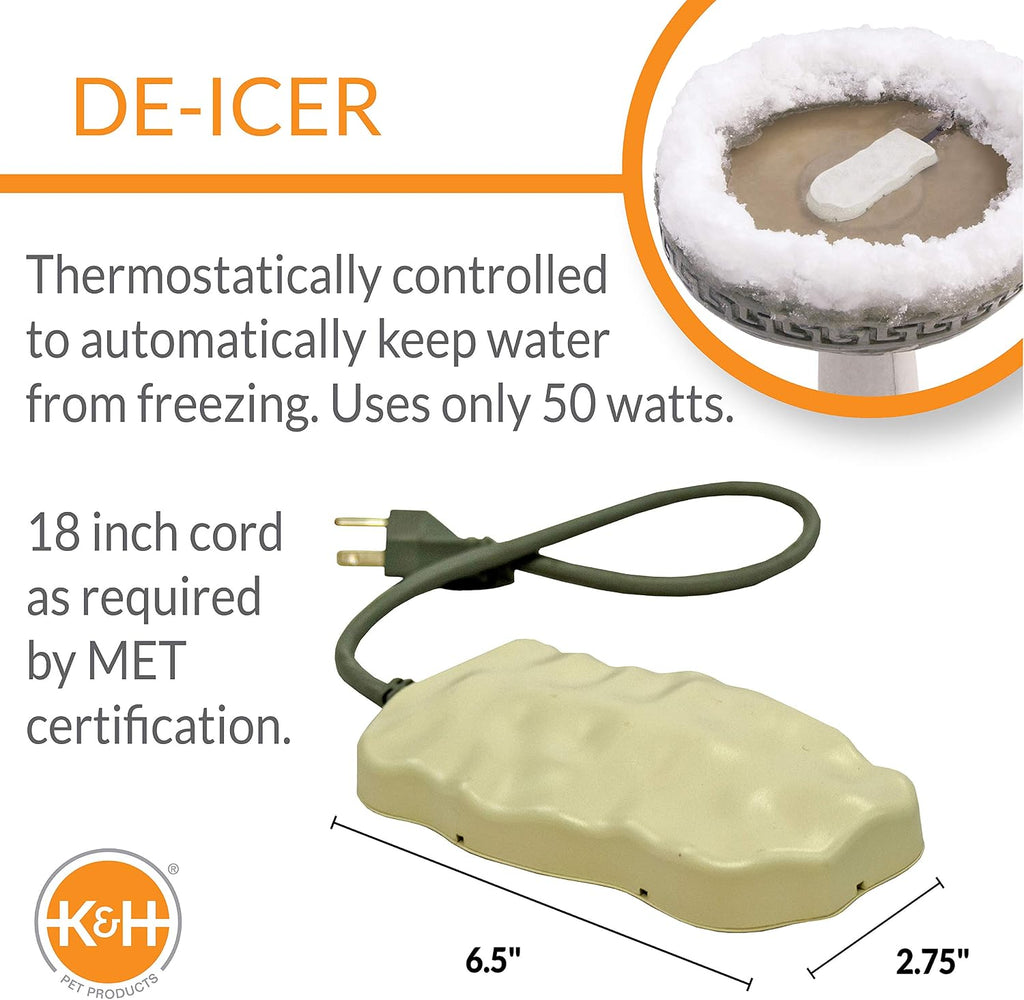 Ice Eliminator Original Birdbath Deicer Natural Original 50 Watts