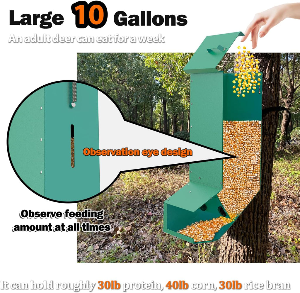 Automatic Metal Deer Feeder 10 Gallon