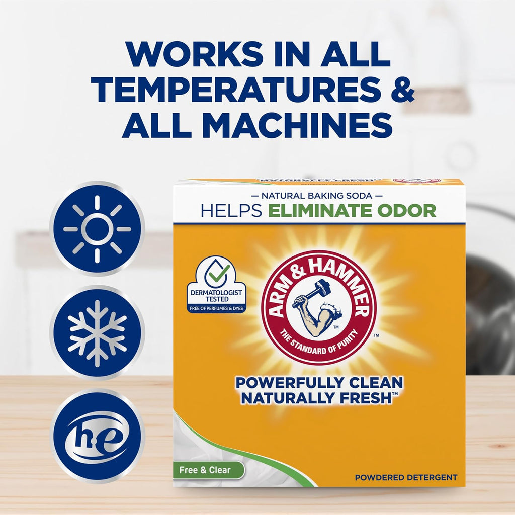 Powder Laundry Detergent, Free of Perfume and Dyes, 6.16 lbs