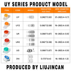 LIUJINCAN 100PCS UY2 K2 Gel-Filled Waterproof IDC Network Cable Telephone Wire Splice Connectors, Double-Blade Moisture Proof Butt for Weak Current Wire Connections