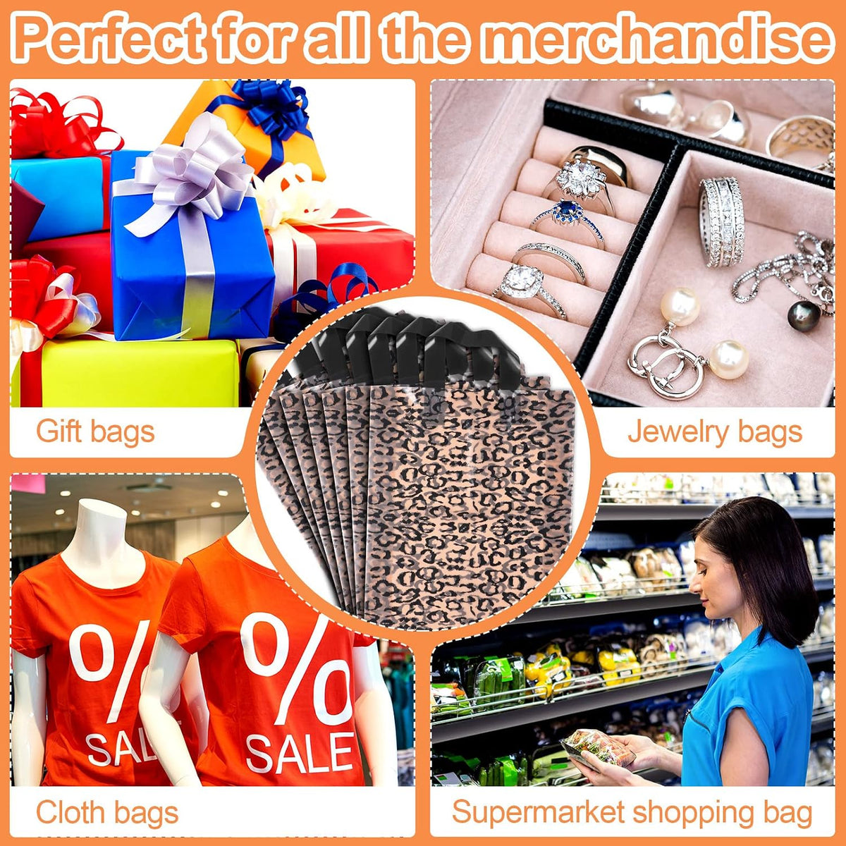 150 Pcs Boutique Bag Bulk 10 x 13 Merchandise Bag