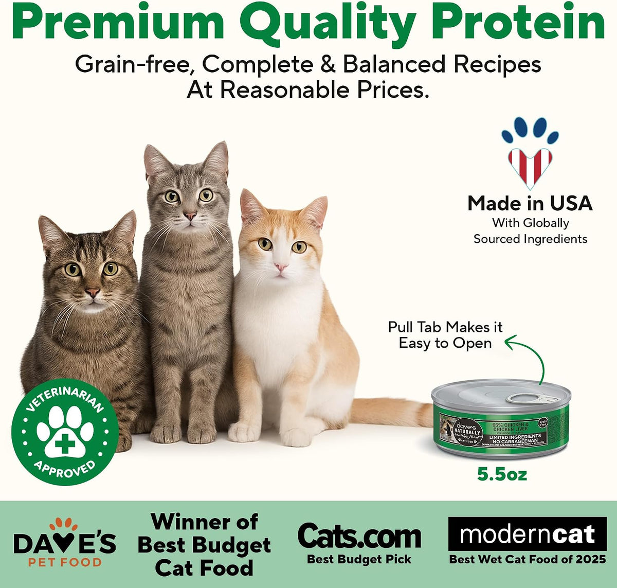 Grain Free Wet Cat Food, 95% Chicken & Chicken Liver, 5.5oz