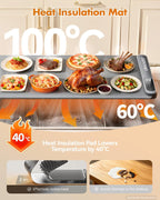 Warming Mat For Food Extra Large 36"x16" 580W Food Warming Mat Buffet Servers and Warmers,Chafing Dishes for Buffet 6