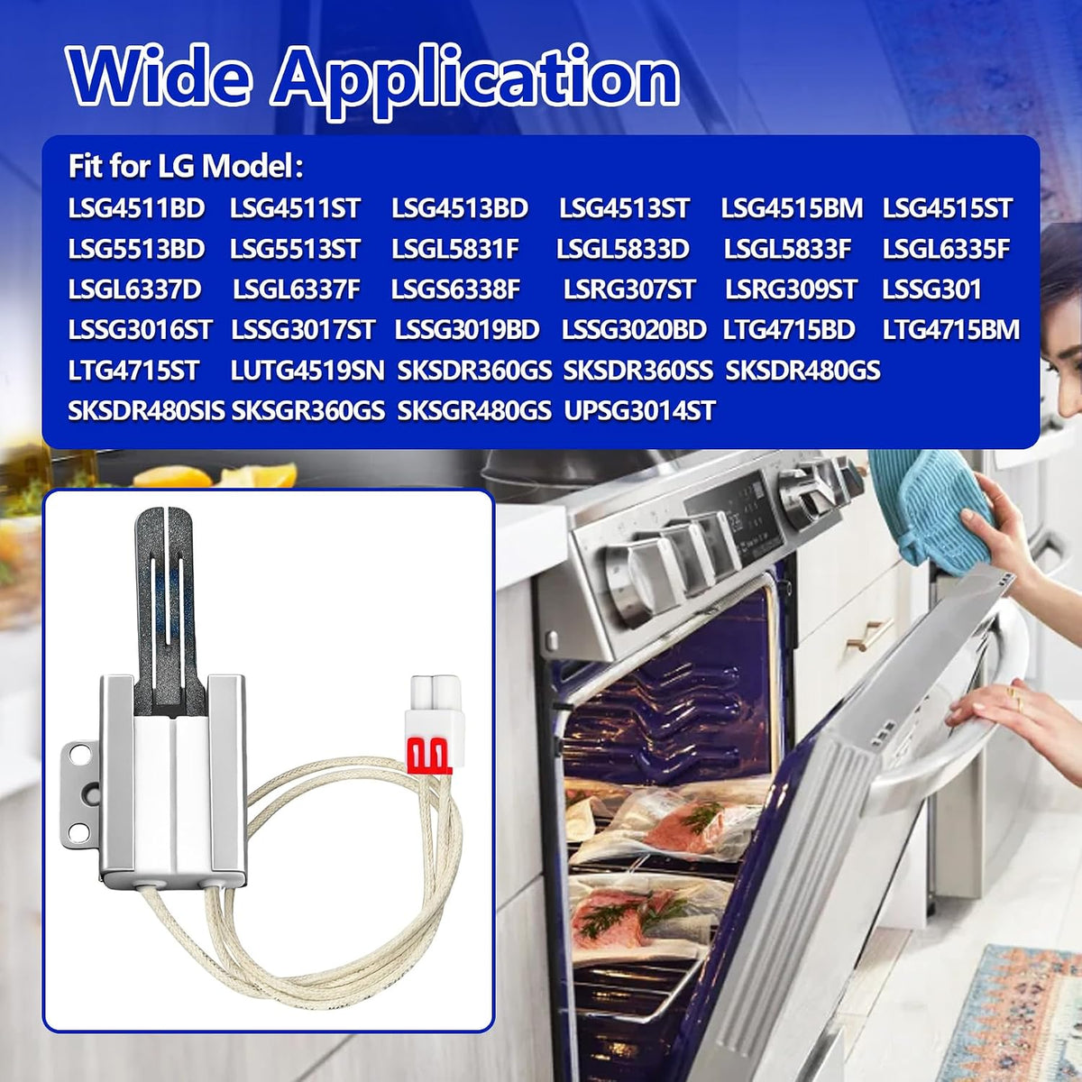 LSGL6335F LSG4511ST Gas Oven Igniter for LG