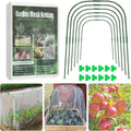 Garden Mesh Netting Kit for Raised Beds, 8 * 26FT Ultra Fine Plant Netting Covers with 6 Pcs Wide Garden Hoops & 12
