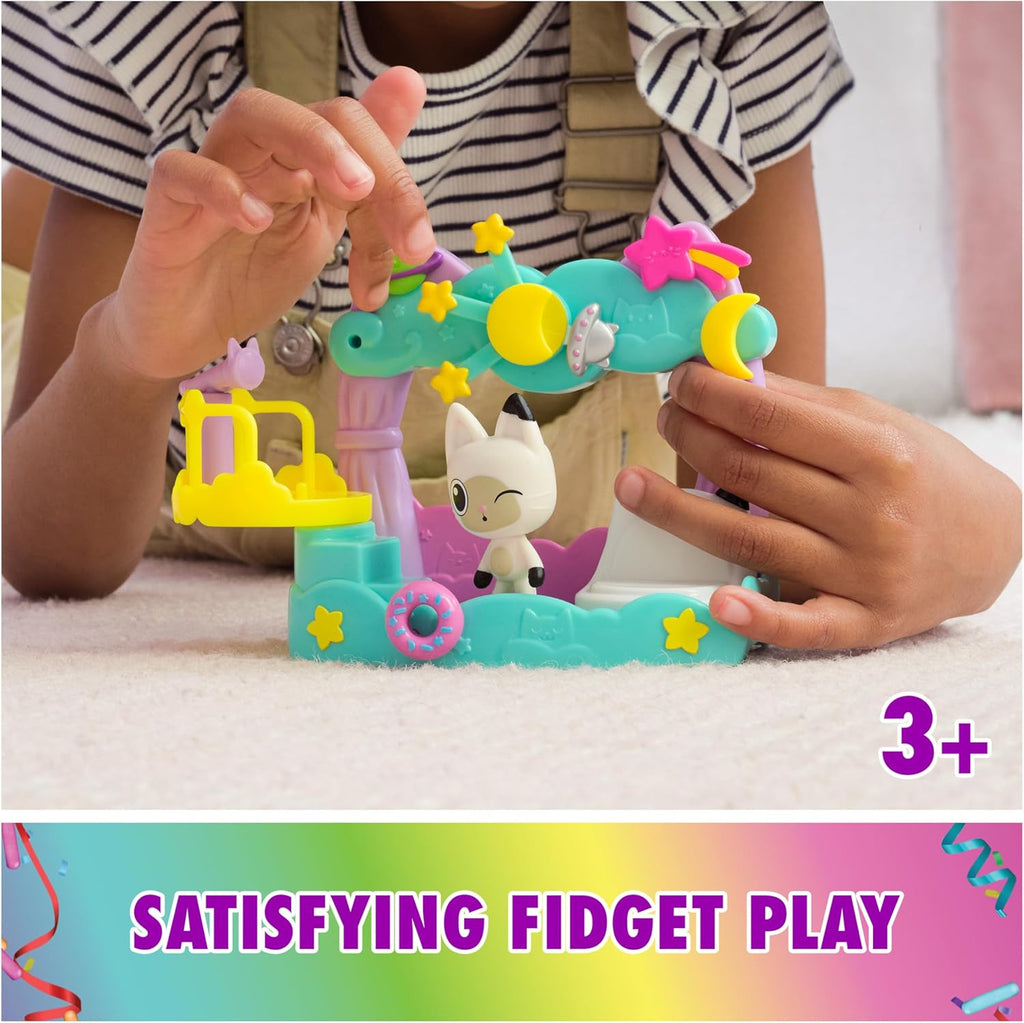 Gabby’s Dollhouse, Pandy Paws Dreamy Balcony Playset, 8-Pieces with Toy Figures, Doll House Accessories & Sensory