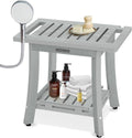 HDPS Shower Benches for Inside Shower to Sit on, Waterproof Shower Stool for Shaving Legs, Heavy Duty 400LBS Shower