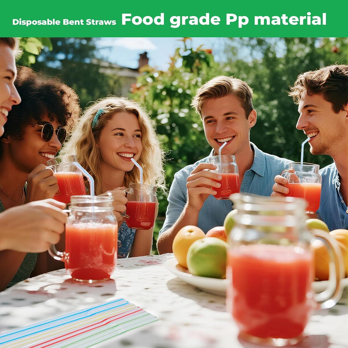 200 Pcs Plastic Straws Disposable -Straws Drinking Plastic -Bendy Straws -Flexible Bendable Drinking Straws