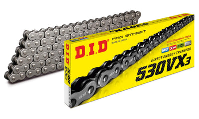 DID (530VX3X130ZB) Steel 130 Link High Performance VX Series X-Ring Chain with Connecting Link
