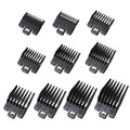Clipper Guards Set Compatible with Wahl Clippers, Clipper Guides Replacement - 1/16" to 1", 10 Piece Set, Black Color