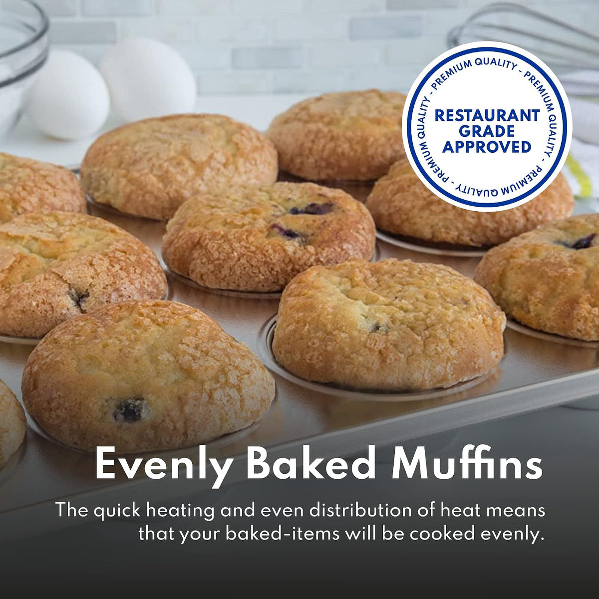 Commercial Grade Aluminum 12-Cup Muffin Pan