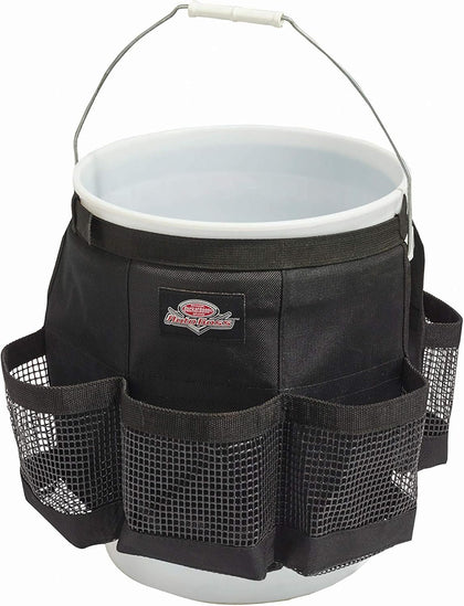 Auto Boss Wash Boss Organizer for a 5 Gallon Bucket, with Fast-Drying, Exterior Mesh Pockets for Car Supplies