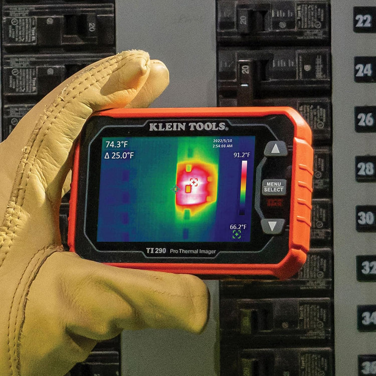 Klein Tools TI290 Rechargeable PRO Thermal Imaging Camera, Over 76,800 Pixels, Wi-Fi Data Transfer, 3 Palettes, High/Low Temperature Points