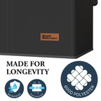 Double Laundry Hamper with Lid & Removable Bags, Black