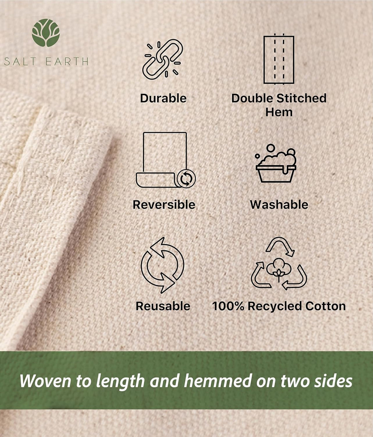 Canvas Drop Cloth 1Pc, Reusable Paint Drop Cloth, 100% Recycled Cotton Canvas Tarp Cover for Painter, Furniture