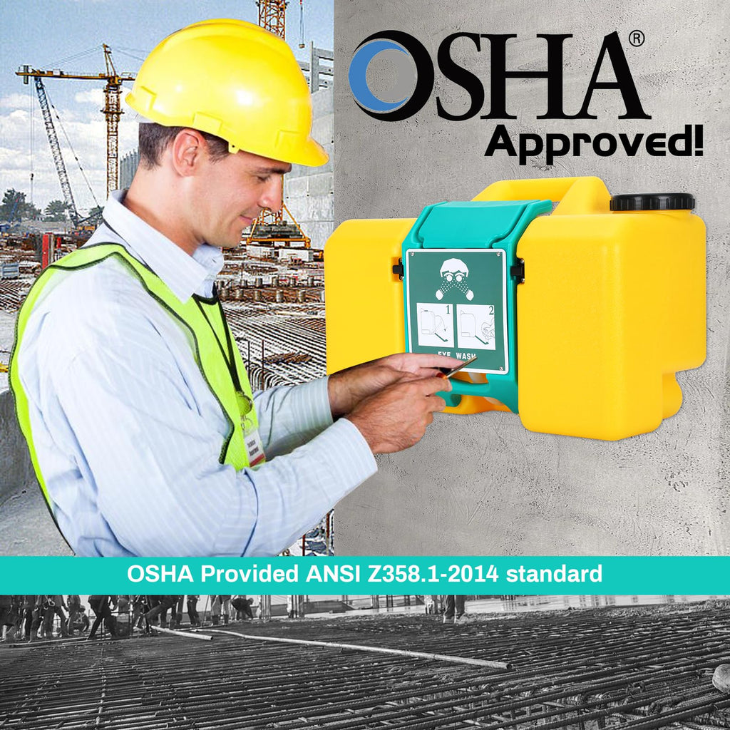 9 Gallon Portable Eye Wash Station OSHA-Approved