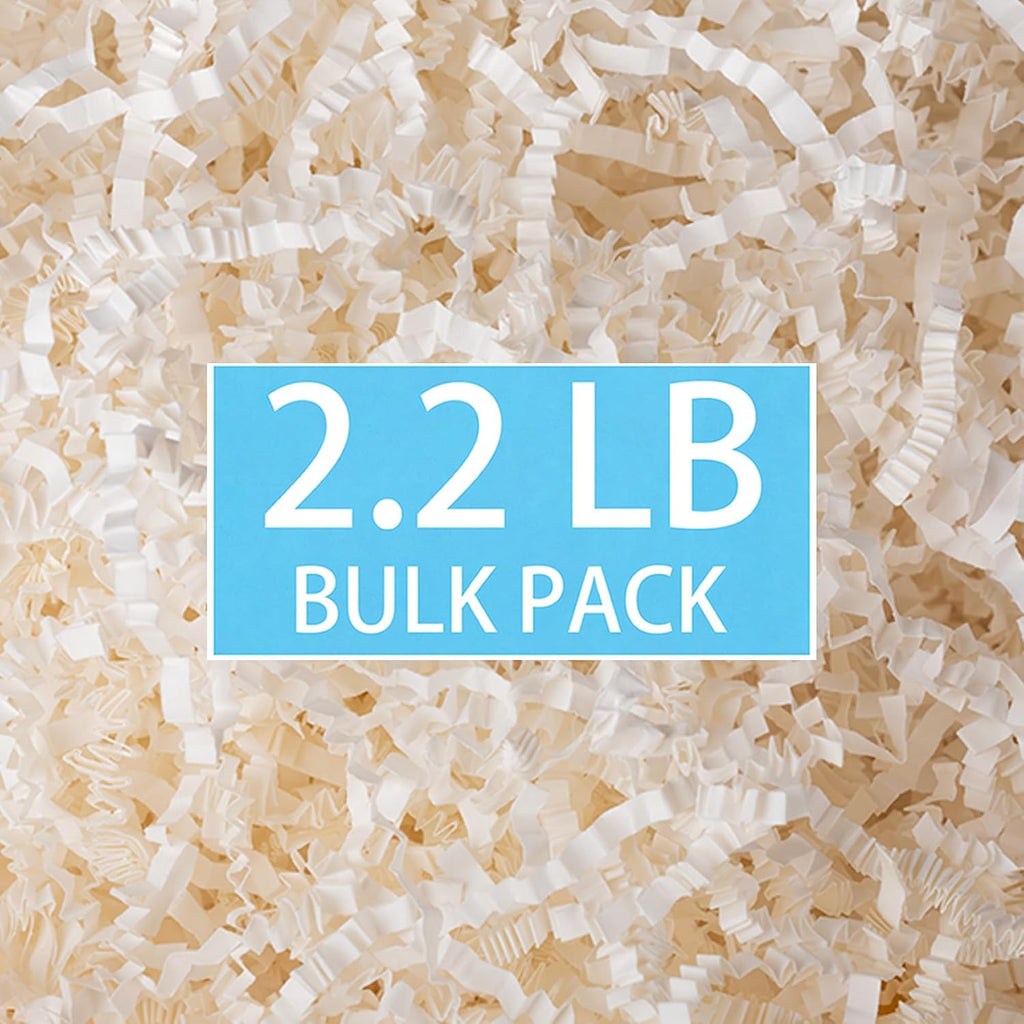 2.2 LB High - Capacity White Crinkle Paper Filler - Premium