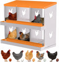 Chicken Nesting Boxes, Galvanized Steel Roll-Away Laying Boxes for Hens