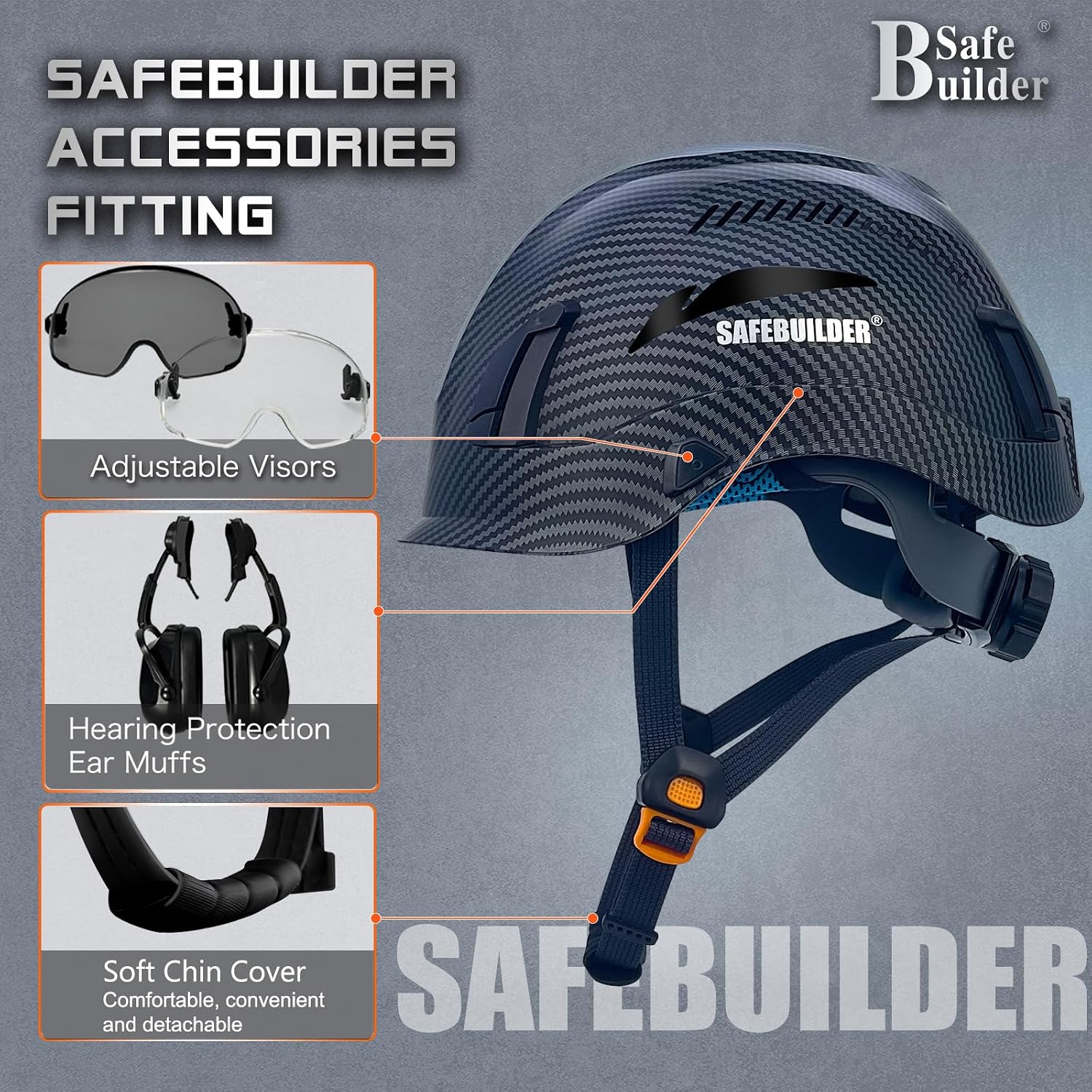 Safety Helmet Hard Hats Construction Head Protection 6-Point Suspension Lightweight Work Outdoor,Industrial ANSI