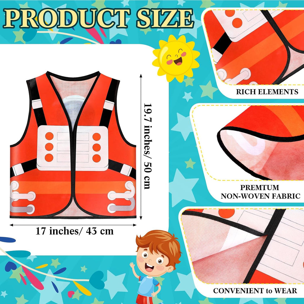 24 Pcs Kids Community Helper Dress Up Vest Career Cosplay Cloth Toddlers Occupation Pretend Play Costume