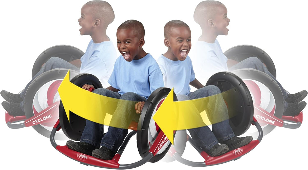 Cyclone, For Ages 3-7, Arm-Powered Ride On, 16" Wheels, 360-degree Spins, Forward/Reverse Action, Ergonomic Seat &