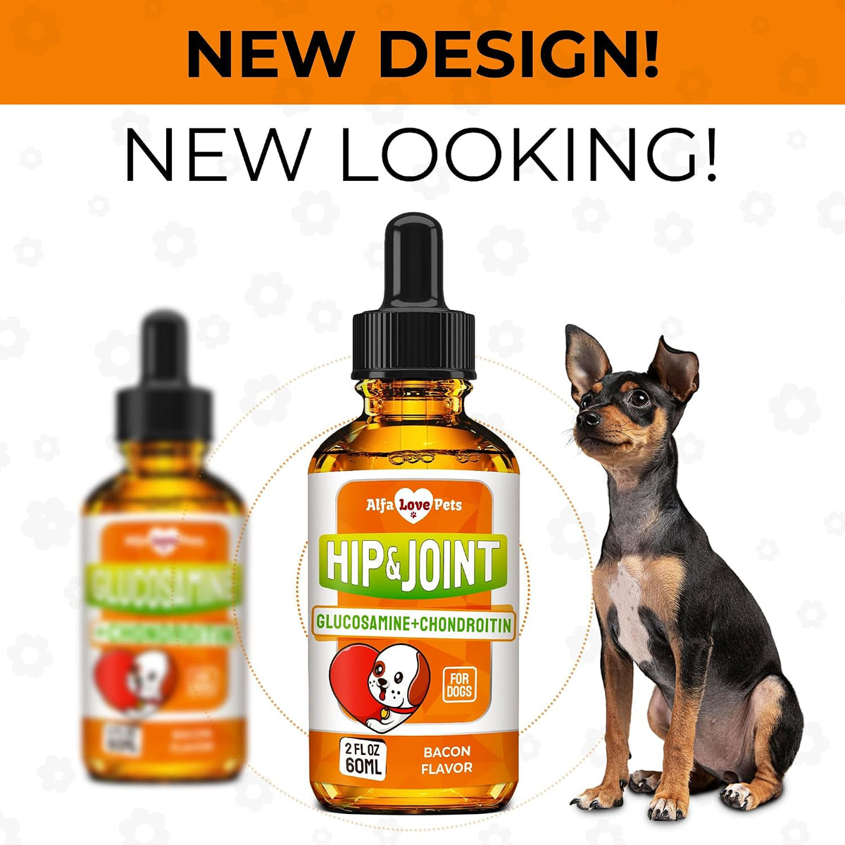 Glucosamine for Dogs + Chondroitinin in Liquid Form – Hip & Joint Supplement for Dogs to Care for Muscular System –