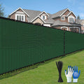 Privacy Fence Screen,with Gloves, 6X50FT Heavy Duty 220GSM 98% Blockage Privacy Screen Fence for Outdoor Wall Garden
