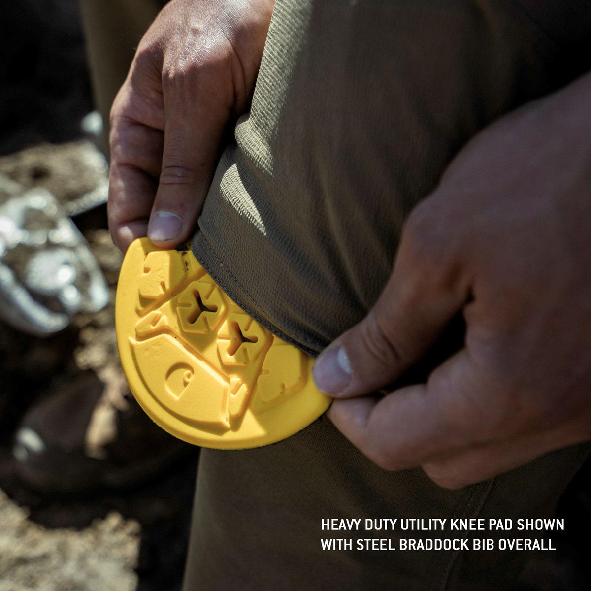 Heavy Duty Utility Knee Pad Insert, Yellow, Small