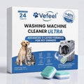 ULTRA Washing Machine Cleaner Tablets for Pet Owners, 40% More Power, 24 Pack 12-Month Supply, 3-Layer Formula