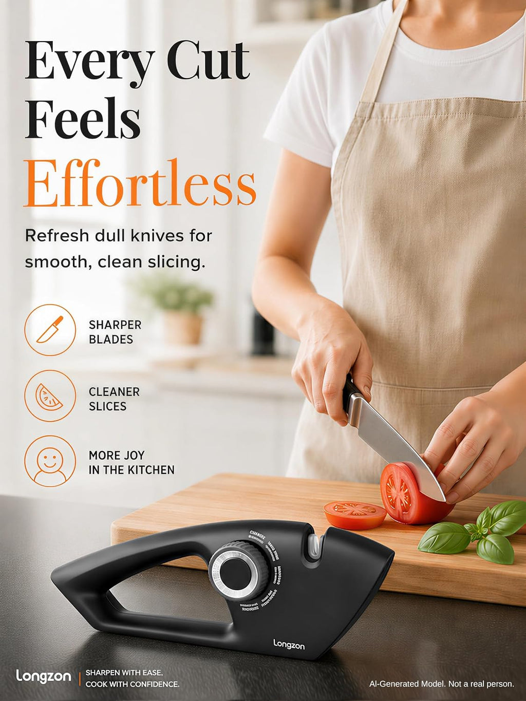 6-in-1 Knife Sharpener 5 Stage with Cut-Resistant Glove, Manual Kitchen Tool for Scissors, Straight & Serrated