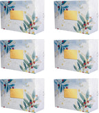 Decorative Shipping Boxes Christmas Decorated Gift Boxes For Mailing Holiday Gifts & Christmas Presents, 6 Pack of