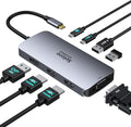 Selore USB C Docking Station Dual HDMI Monitor Adapter USB C Hub 3 Monitors | Triple Monitors Quad Display with Dual