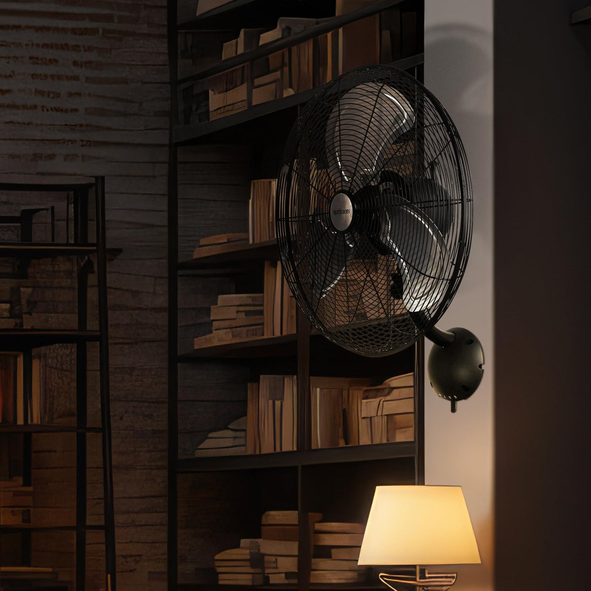Pro High Velocity Oscillating Wall Fan, 3 Speeds, Black, 16in