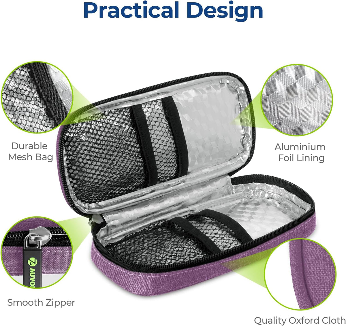 Lightweight Insulin Cooler Travel Case, 3-Layer Thickened Insulation