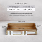 Remote Control Keepsake Wood Storage Box With Lid 10x4.5x2
