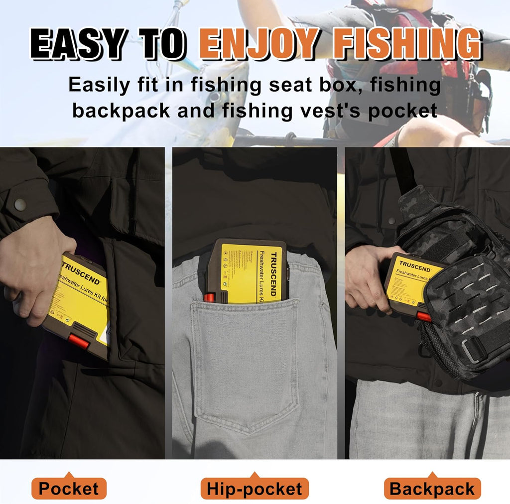 Complete Fishing Accessories - Tackle Box with Tackle Included, Fishing Hooks, Jig Heads, Sinkers, Weights, Swivels