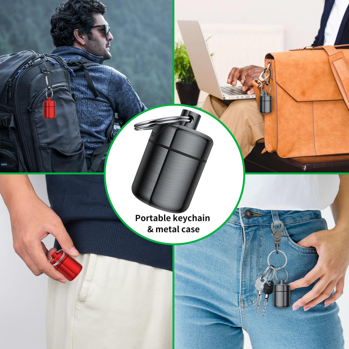 Ear Plug Carrying Case Keychain(2 Pack), Small Waterproof Metal Earplug Case Ear Plug Holder Container Great for