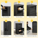 Package Delivery Boxes for Outside, Parcel Drop Box, Black | Lockable Secure, Waterproof, Anti-Theft