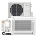 Floor Console Mini Split AC/Heating System, White, 12000 BTU