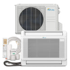 Floor Console Mini Split AC/Heating System, White, 12000 BTU